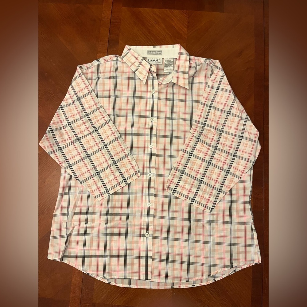 Tabi Shirt Black Pink Check  XL